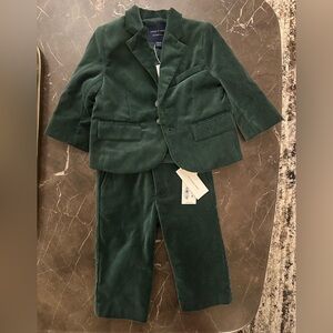 Janie and Jack Green Kids Matching Set